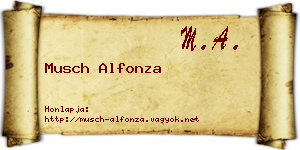 Musch Alfonza névjegykártya